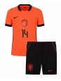 Billige Nederland Tijjani Reijnders #14 Hjemmedraktsett Barn VM 2026 Kortermet (+ Korte bukser)